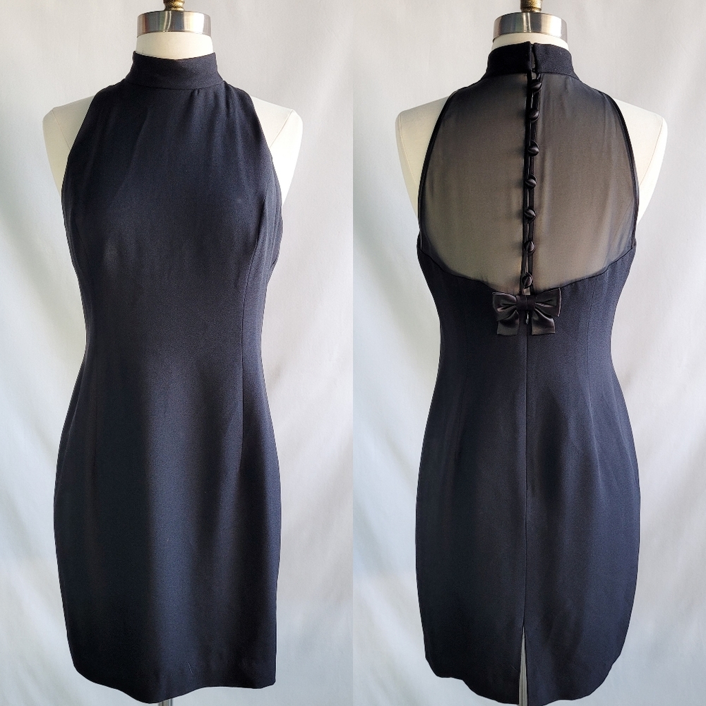 Donna Ricco New York Sleeveless Black Dress Women's Petite 6